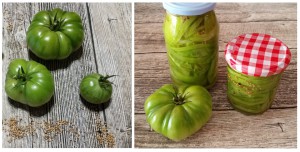 eingelegte grüne Tomaten